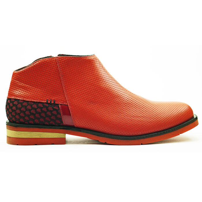 D6 Mr. ANX -Red -Boot fabric Men’s Leather - Image 4