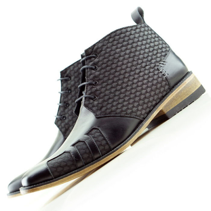 D10 Mr. Hermes -Black Fabric-Boot  Men’s Leather H2 - Image 2