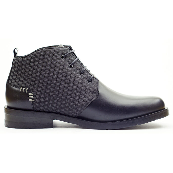 D10 Mr. Hermes -Black Fabric-Boot  Men’s Leather - Image 6