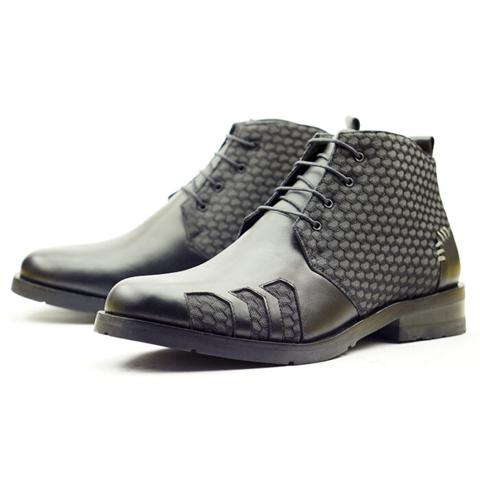 D10 Mr. Hermes -Black Fabric-Boot  Men’s Leather - Image 5