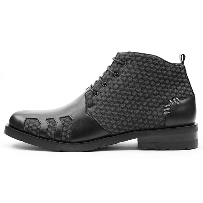 D10 Mr. Hermes -Black Fabric-Boot  Men’s Leather - Image 4