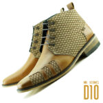 D10 Mr. Hermes -Whisky Fabric-Boot Men’s Leather H2