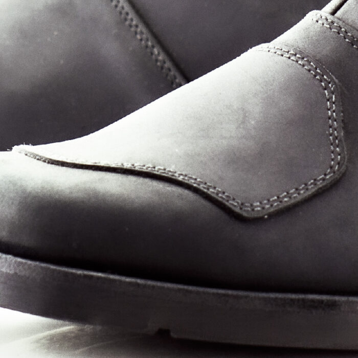 D13 Indian Black leather boot with brake reinforcement  - Square last - Image 4