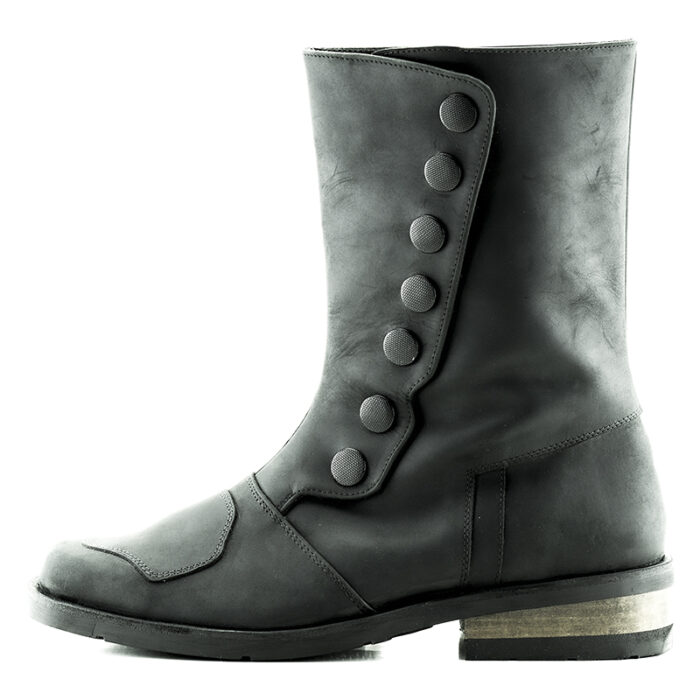 D13 Indian Black leather boot with brake reinforcement  - Square last - Image 6