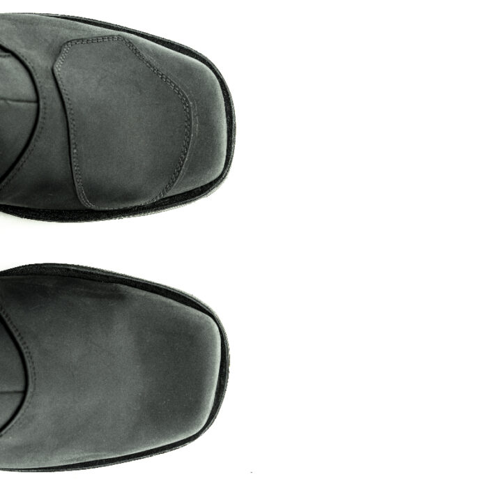 D13 Indian Black leather boot with brake reinforcement  - Square last - Image 5