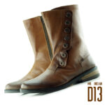 D13 Indian Whisky men's leather boots - airbrush aging