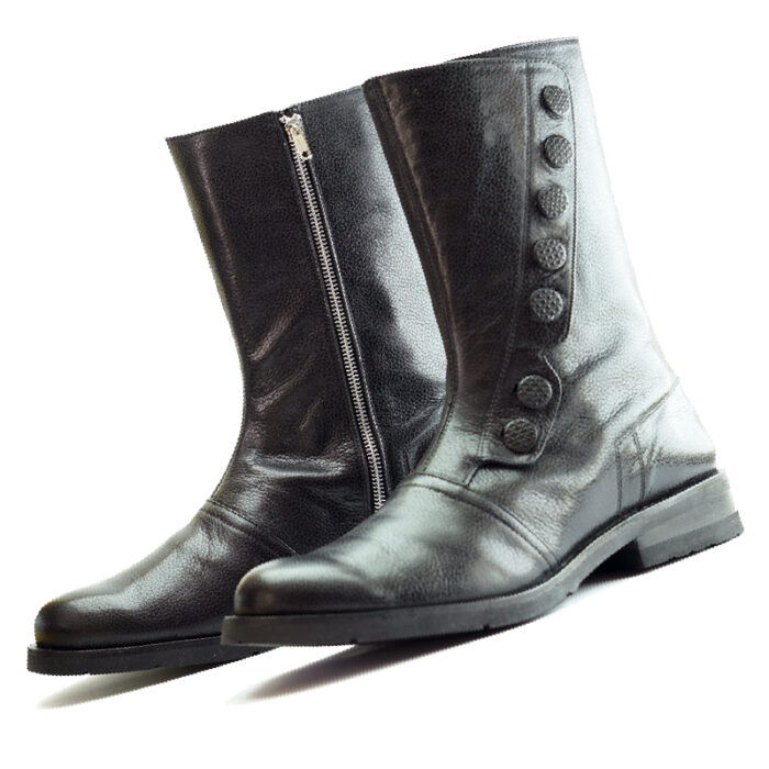 D13 Indian black men's leather boots - Image 2