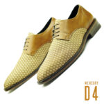 D4 Mercury men's leather dress shoe fabric whiskey
