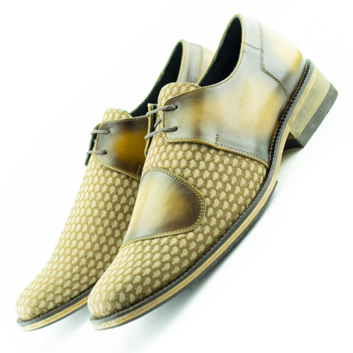 D5 Rider  men’s leather Snkrs-shoe Whisky Fabric-airbrush aging - Image 2