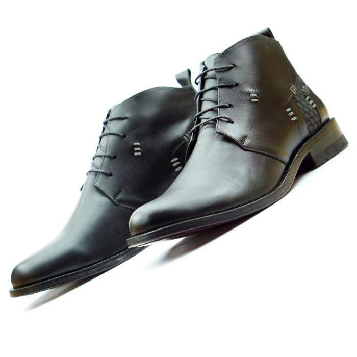 D7 Mr. Kristian Boot Black Men’s Leather - Image 2