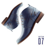 D7 Mr. Kristian Boot Blue Men’s Leather
