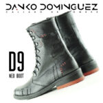 Sastrería bota cuero hombre D9 black-red Tapilla