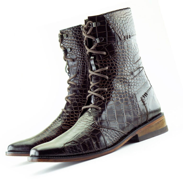 D9 Neo Brown Coco men's leather boots - Image 2