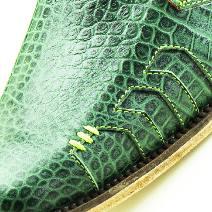 D9 Neo Green-Red men's leather-fabric boots - Image 7