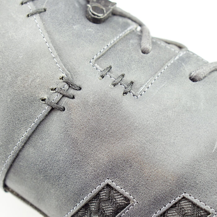 D9 Neo Grey-Orange men's leather-fabric boots - Image 7
