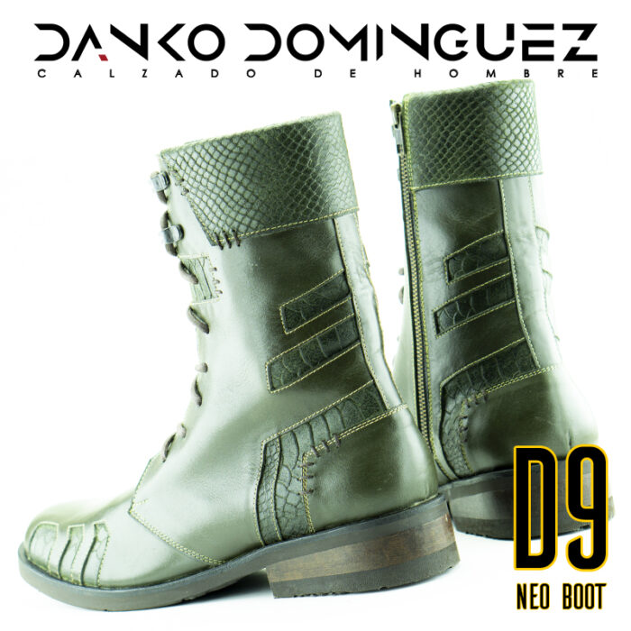 Sastrería bota cuero hombre D9 Olivo - Image 2