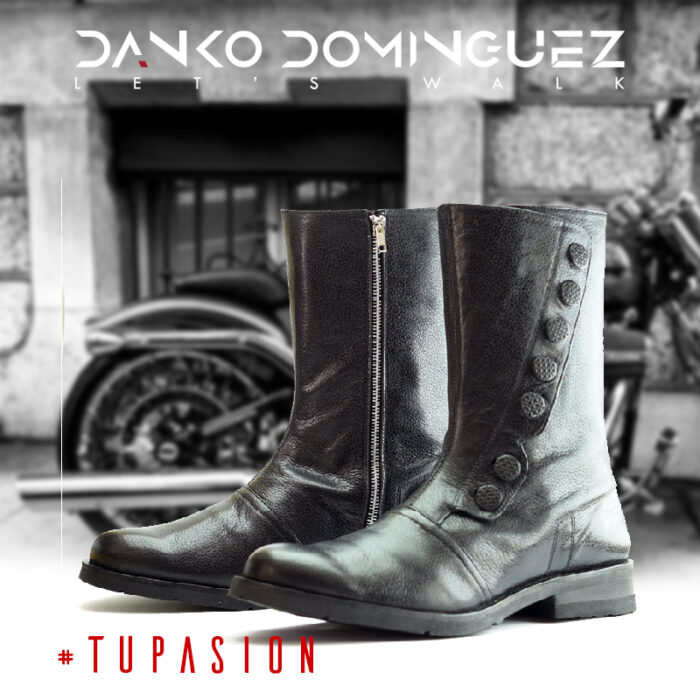 D13 Indian black men's leather boots - Image 3